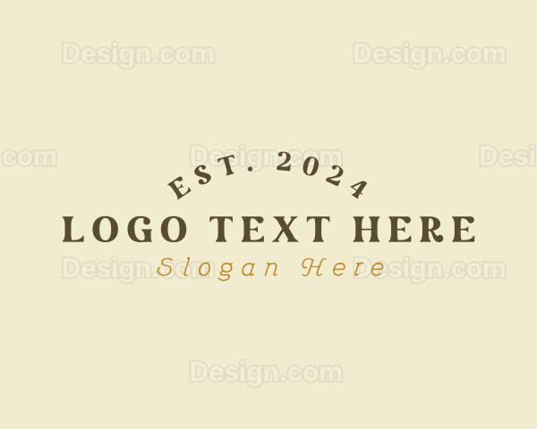 Retro Brand Wordmark Logo