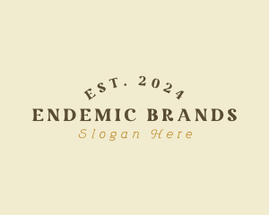 Retro Brand Wordmark logo design