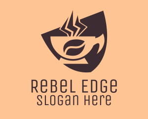  Coffee Brown Shield logo design