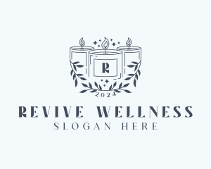 Scented Wellness Candle logo design