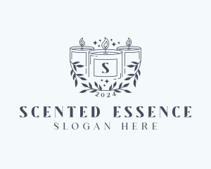 Scented Wellness Candle logo design