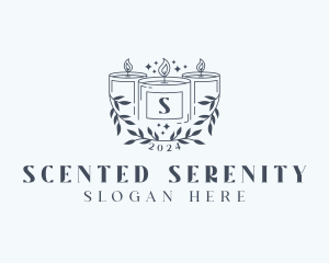 Scented Wellness Candle logo design