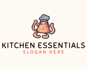 Octopus Kitchen Chef  logo design