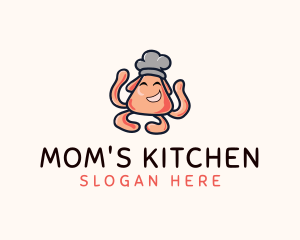 Octopus Kitchen Chef  logo design