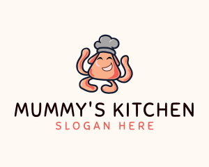 Octopus Kitchen Chef  logo design