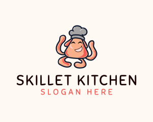 Octopus Kitchen Chef  logo design