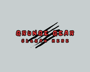 Grunge Halloween Wordmark logo
