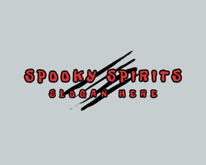 Grunge Halloween Wordmark logo