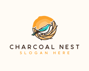Bird Animal Nest logo