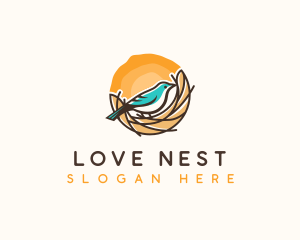 Bird Animal Nest logo design