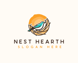 Bird Animal Nest logo