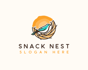 Bird Animal Nest logo design