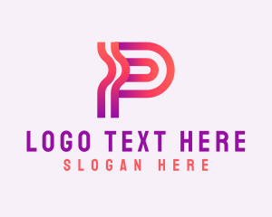 Software Programmer Letter P logo design