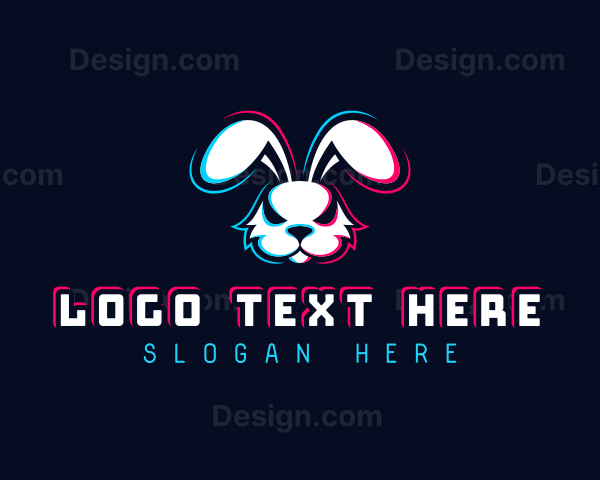 Glitch Gaming Bunny Logo