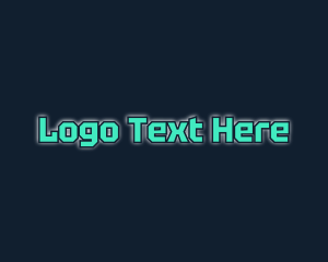 Futuristic Glowing Tech logo