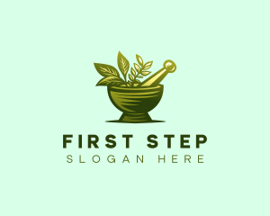 Mortar Herbal Medicine logo design