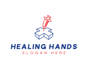 Medical Syringe Outline  logo design