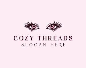 Eyelashes Beauty Cosmetics logo design