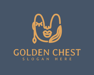 Golden Organic Beauty logo design