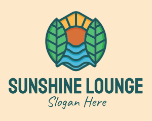 Nature Sunshine Leaves  logo design