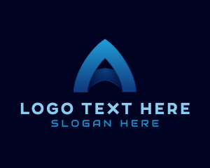 Gradient Tech Letter A  logo