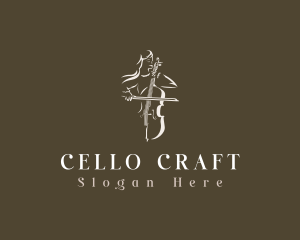 Cello Instrumental Musician logo