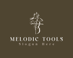 Cello Instrumental Musician logo