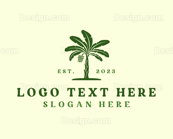 Banana Tree Plant Logo