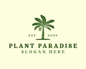 Banana Tree Plant logo design