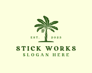 Banana Tree Plant logo design