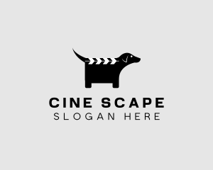 Dog Clapperboard Film logo design