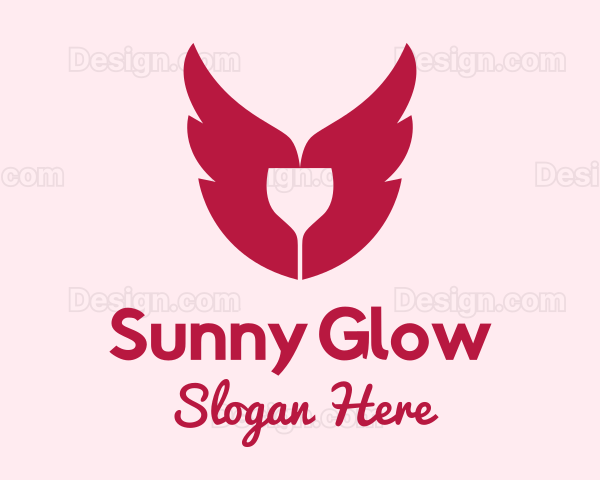 Wings Wine Glass Logo