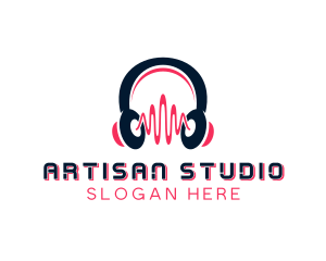 Headset Recording Studio logo design