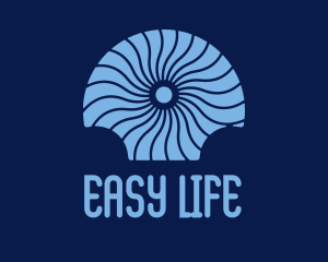 Blue Seashell Decoration  logo design