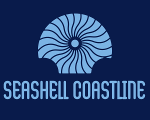 Blue Seashell Decoration  logo design