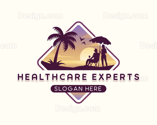 Beach Ocean Travel Logo