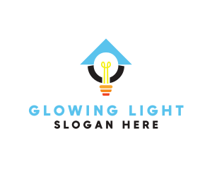 Light Bulb Lamp logo design