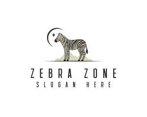 Safari Zoo Zebra logo design