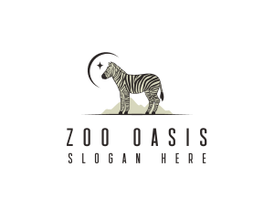 Safari Zoo Zebra logo design