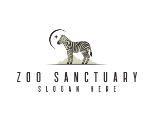 Safari Zoo Zebra logo design