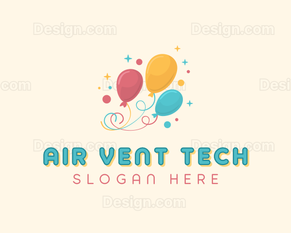 Birthday Party Balloons Logo