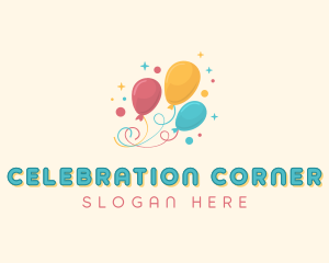 Birthday Party Balloons logo design