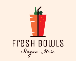 Healthy Mixed Drink logo design