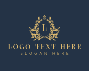 Luxury Wreath Crest logo