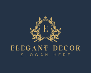 Luxury Wreath Crest logo design