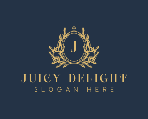 Luxury Wreath Crest logo design