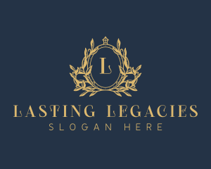 Luxury Wreath Crest logo design