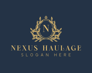 Luxury Wreath Crest logo design