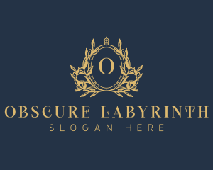 Luxury Wreath Crest logo design