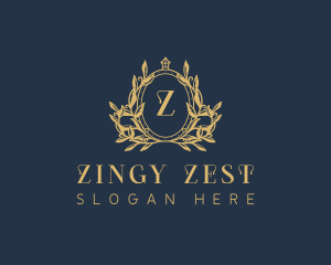 Luxury Wreath Crest logo design